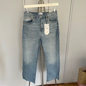NWT Zara Cropped Flare Jeans 8